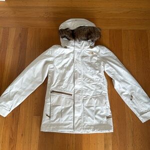 THE NORTH FACE size small white ski jacket